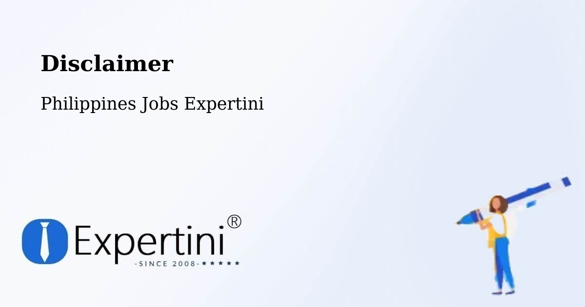Disclaimer – Agoo - Philippines Jobs Expertini