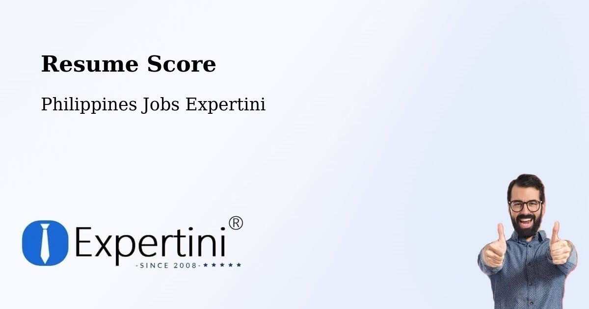 Resume Score & Job Description Match Tool – Agoo - Philippines Jobs Expertini